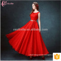 Guangzhou Long Elegant Red Best Quality A-line Sleeveless Chiffon OEM Services Bridesmaid Dress